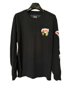 Cheech & Chong Men’s Black Buds Graphic Long Sleeve Shirt Sz M